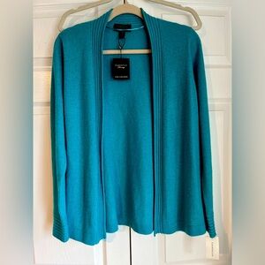 Charter Club Luxury 100% Cashmere Women's Open Front Cardigan Sweater M